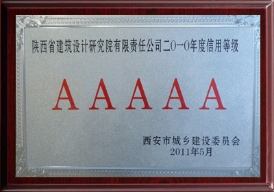 2010年度信用等級(jí)證書